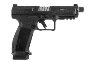 METE SFT Pro 9mm Optic Ready Pistol from Canik has an optics cut slide for attaching a red dot